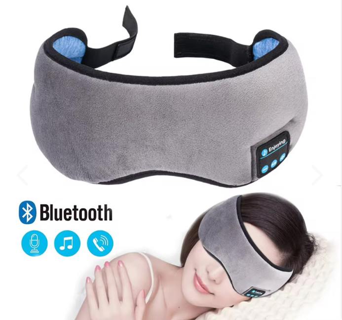SleepHarmony Duo®: Almohada ergonómica + máscara con audífonos Bluetooth